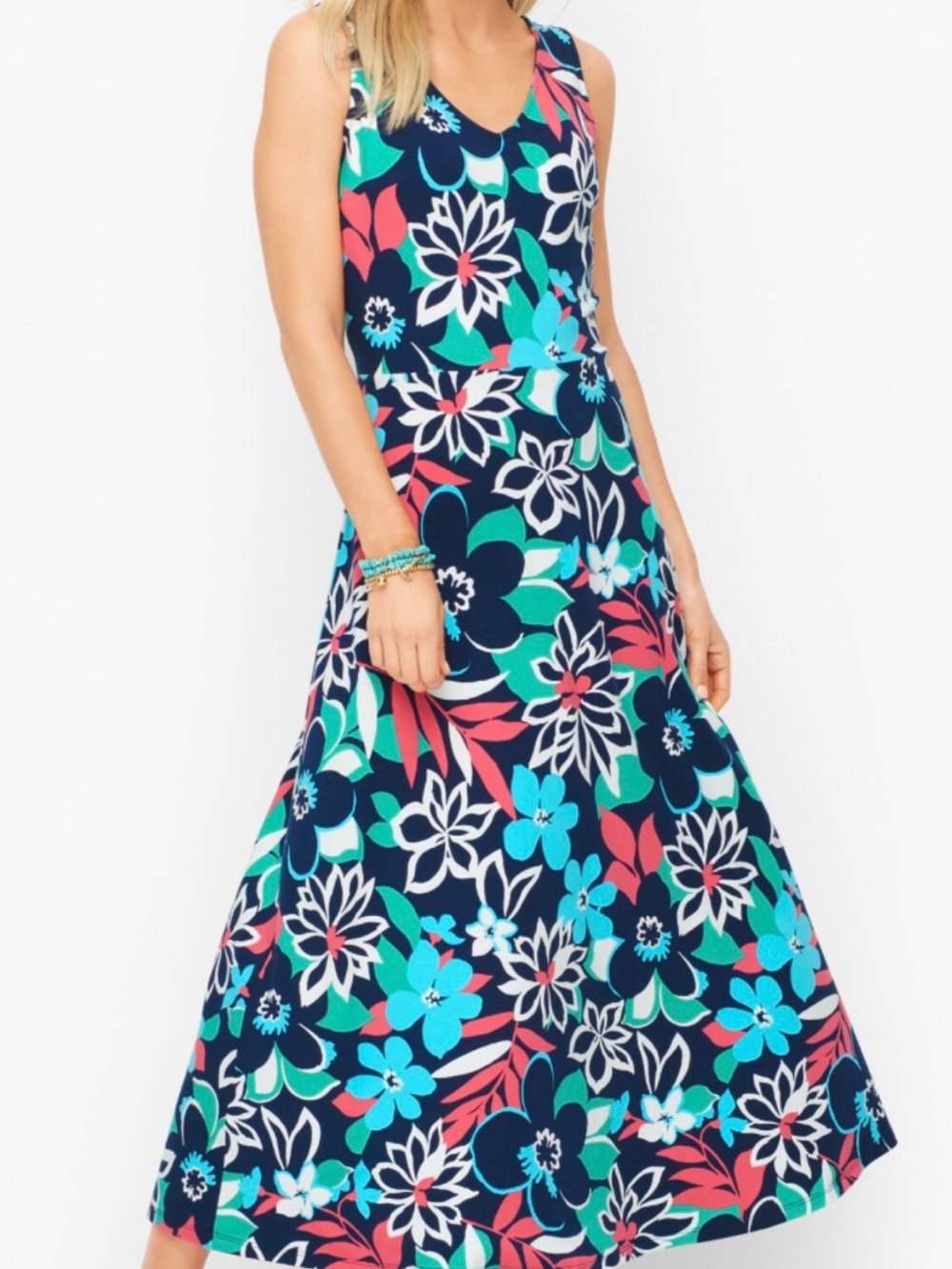 Talbots V-Neck Maxi Dress